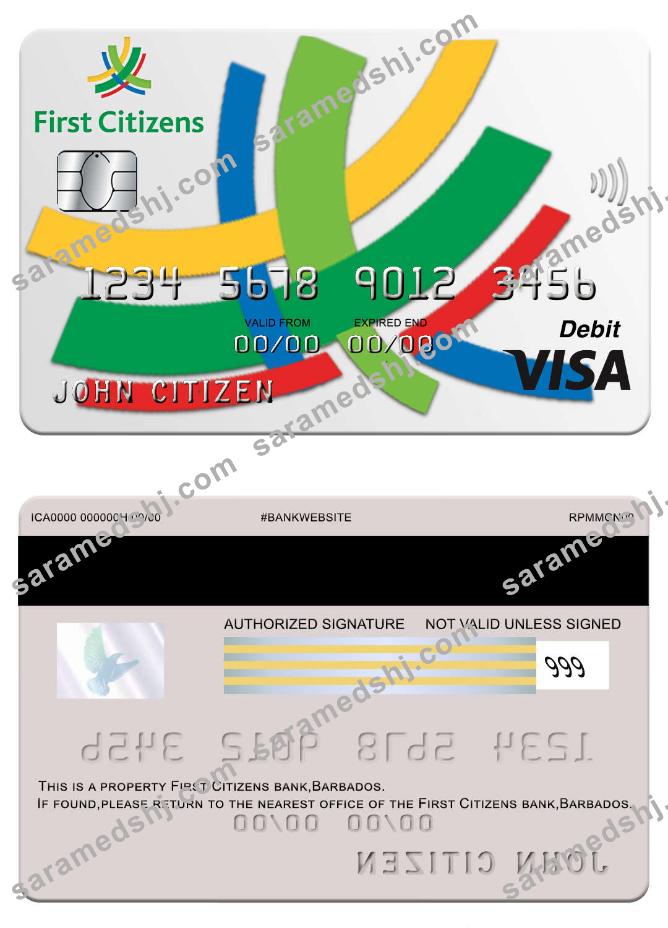 Barbaros first Citizens bank visa card